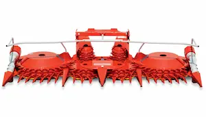  Close up of a Kemper rotary corn header mechanism.